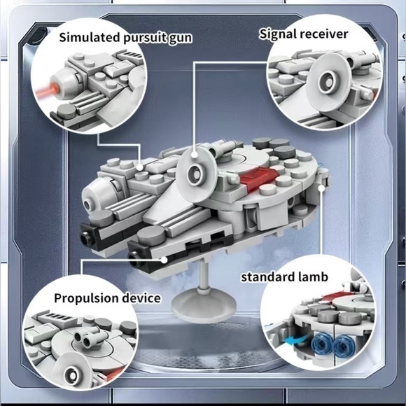 Building Blocks Millennium‎ Falcon Movie Toy Space Ship Kids - Picture 3 of 7